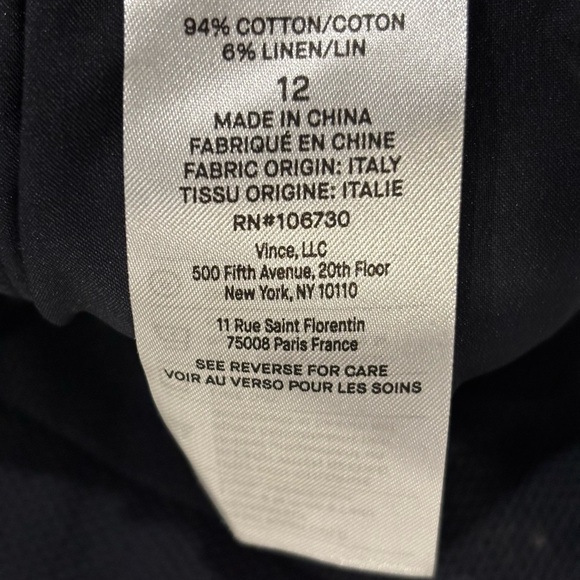 Vince Sculptural Panama Linen-Blend Short - Picture 6 of 7